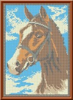 Лошадь КБЖ 4001.Основа на габардине для вышивки бисером и крестом