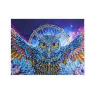 YX8052 Каролинка Хрустальная сова.Алмазная мозаика с декор.элементами 5Д 40х50см