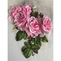 Ветка с розами- Набор для вышивки лентами 